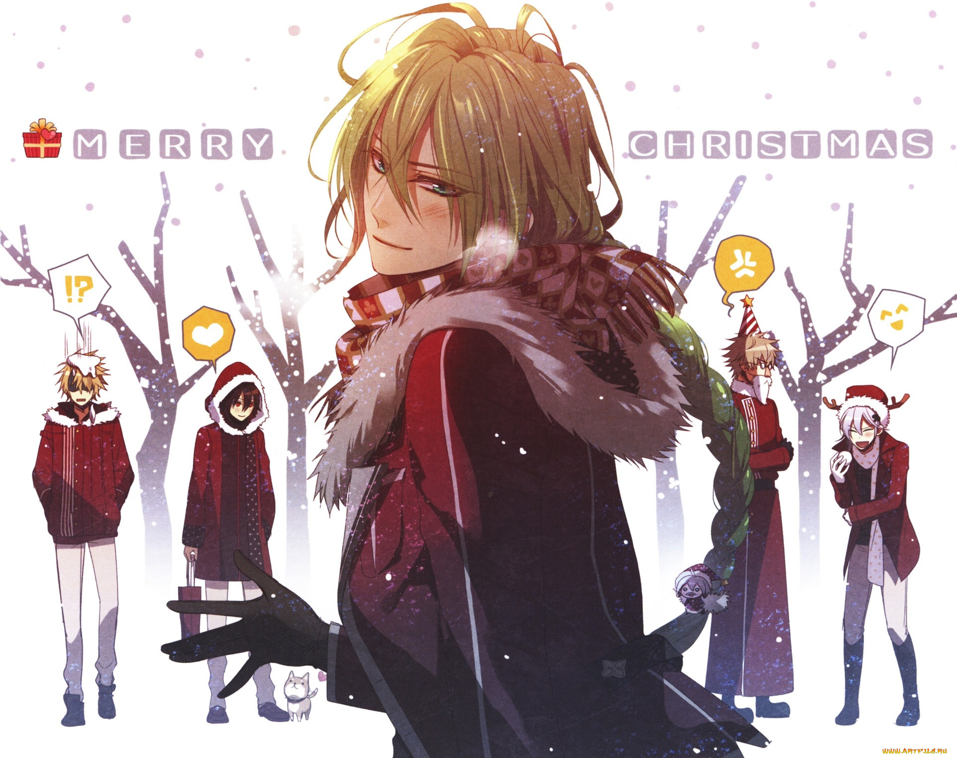 , amnesia, , , , ikki, toma, , kent, ukyo, , shin, , merry, christmas, mai, hanamura, art